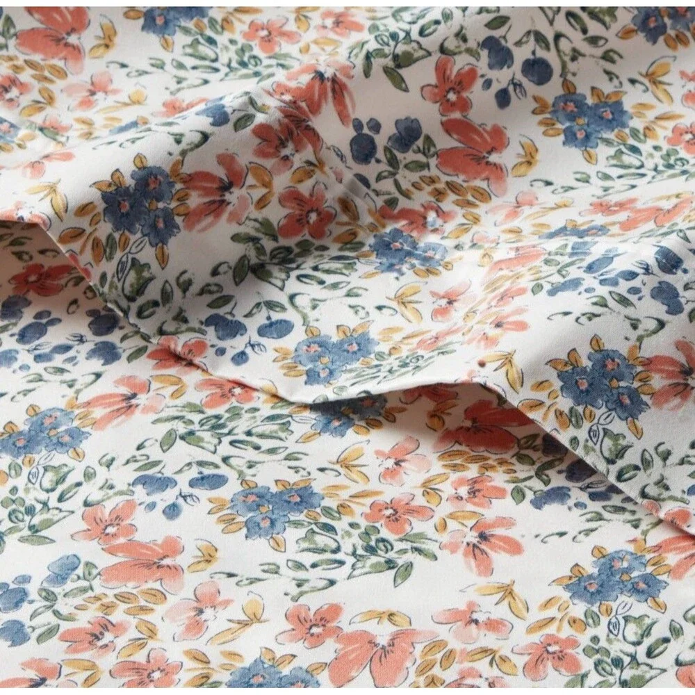 Twin/Twin XL 400 TC Printed Pattern Sheet Set Ditsy Floral -Threshold NEW